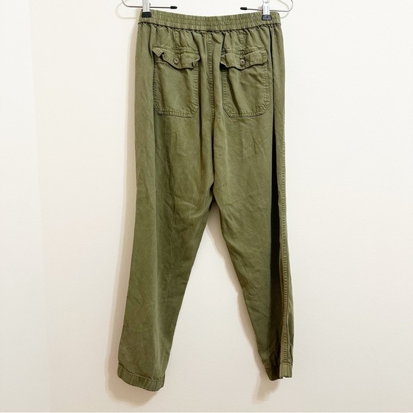 J Crew Olive Comfort 100% Lyocell Cropped / Ankle Pants Size 4 - Picture 2 of 8